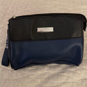 Salvatore Ferragamo for Eva Air Faux Saffiano Leather Wristlet / Key Chain 5.5”